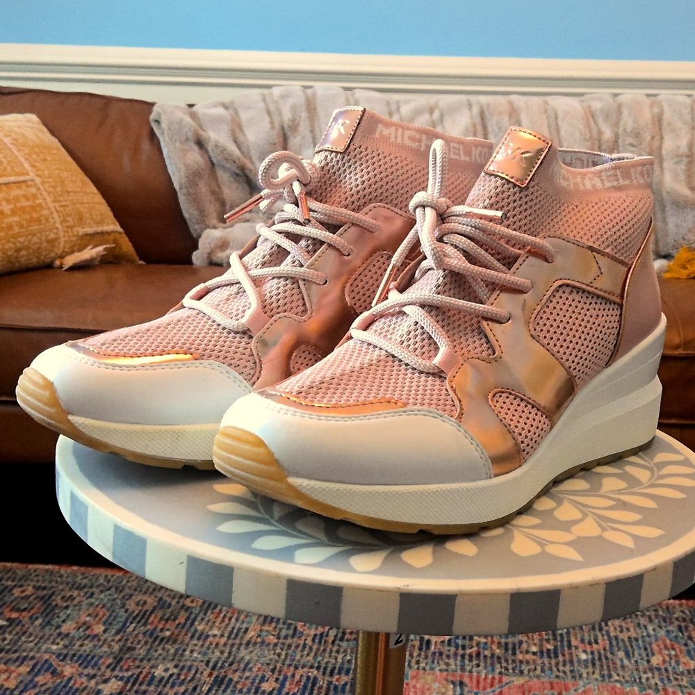 Michael Kors Women's Pink Slip-on Tennis Shoes